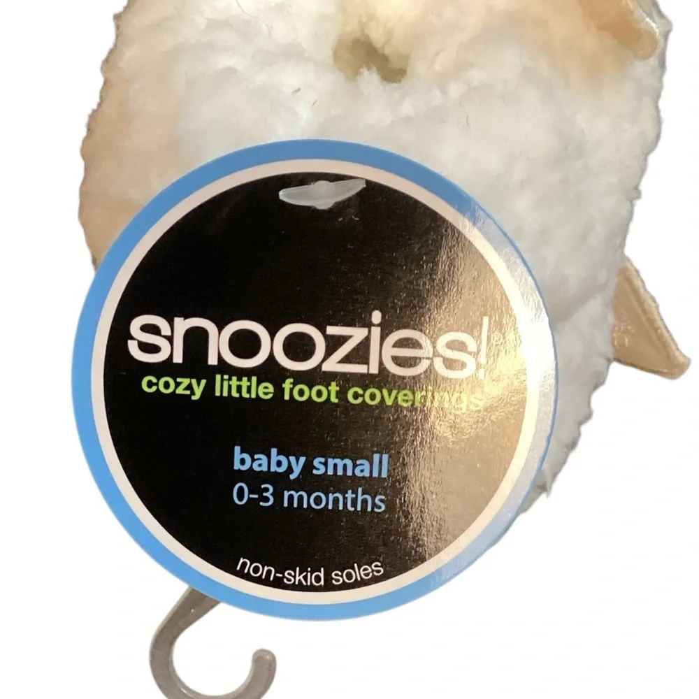 Snoozies‎ Plush Sherpa Non-Skid Warm Baby Slippers Footies 0-3 Months Unisex